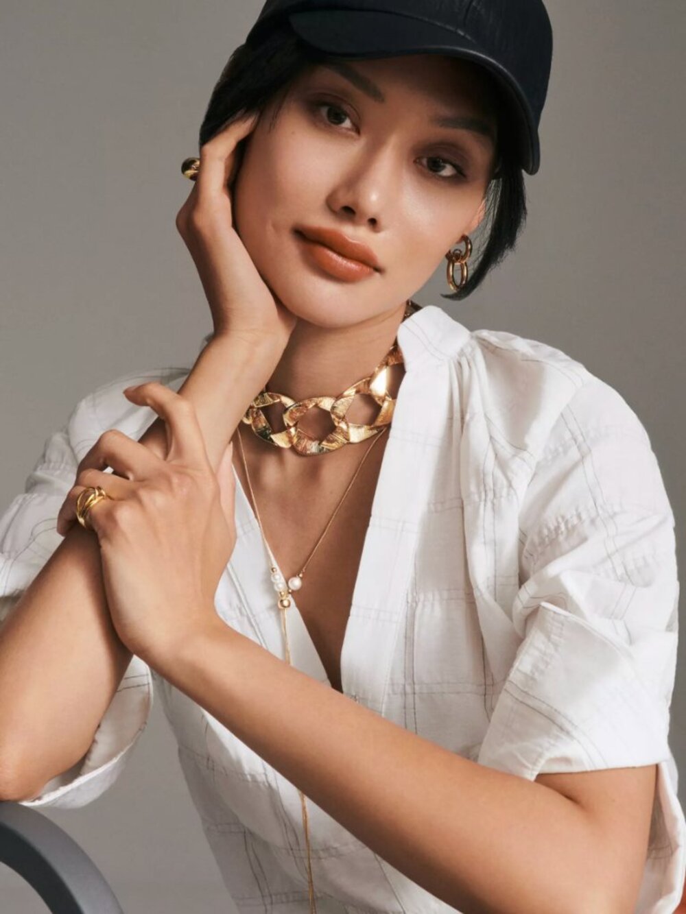 Anthropologie Square Linked Necklace - Picture 1 of 9